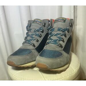 LL Bean Tek 2.5 Waterproof Hiking Boots Men Gray Blue Orange Size 10